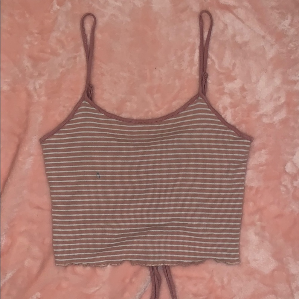 💗Pink Striped Crop Top💗